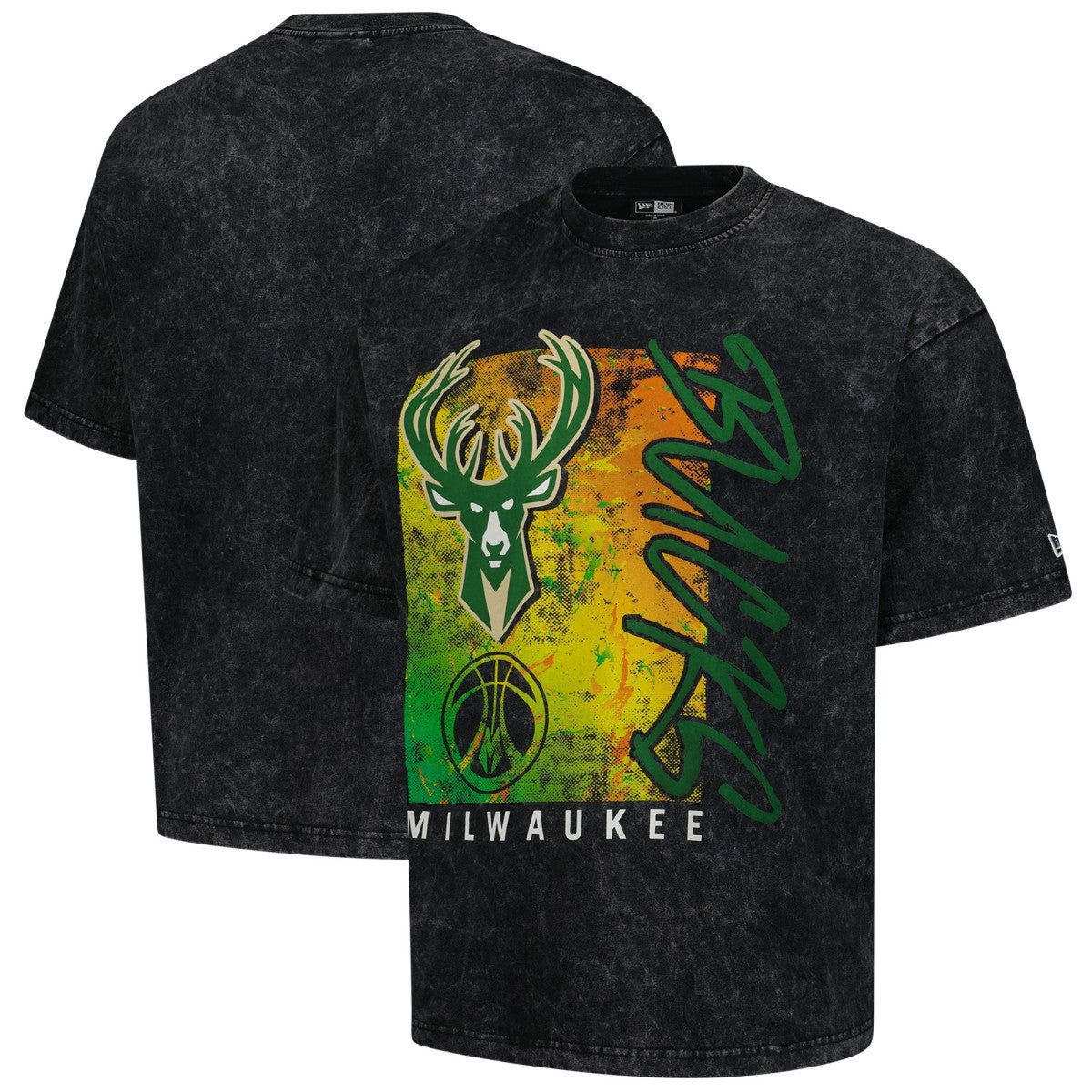 New Era - Milwaukee Bucks Sport Classics Enzyme Washed T-Shirt - Black