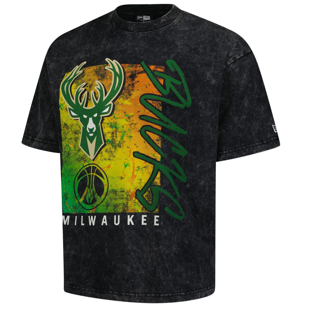New Era - Milwaukee Bucks Sport Classics Enzyme Washed T-Shirt - Black
