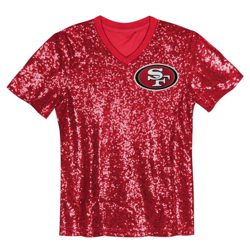 Christian McCaffrey San Francisco 49ers Women's Player Name & Number V-Neck Fashion Jersey - Scarlet outlet | NFL Jerseys