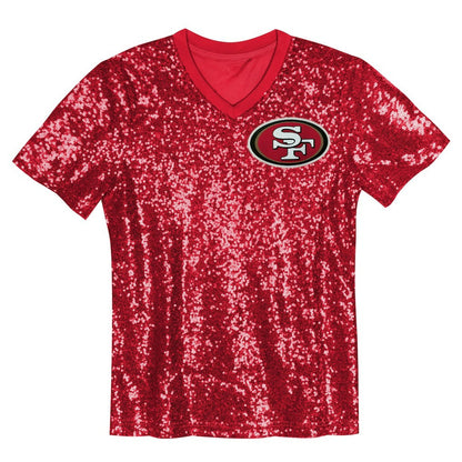 Christian McCaffrey San Francisco 49ers Women's Player Name & Number V-Neck Fashion Jersey - Scarlet outlet | NFL Jerseys