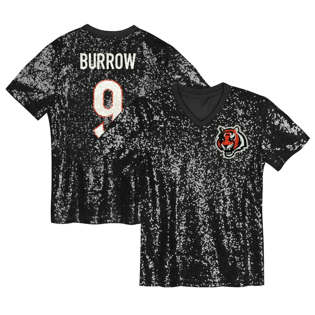 Joe Burrow Cincinnati Bengals Women's Player Name & Number V-Neck Fashion Jersey Black - NFL