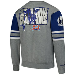 Indianapolis Colts All Over 4.0 Vintage Logo Pullover Sweatshirt Heather Gray - Mitchell & Ness