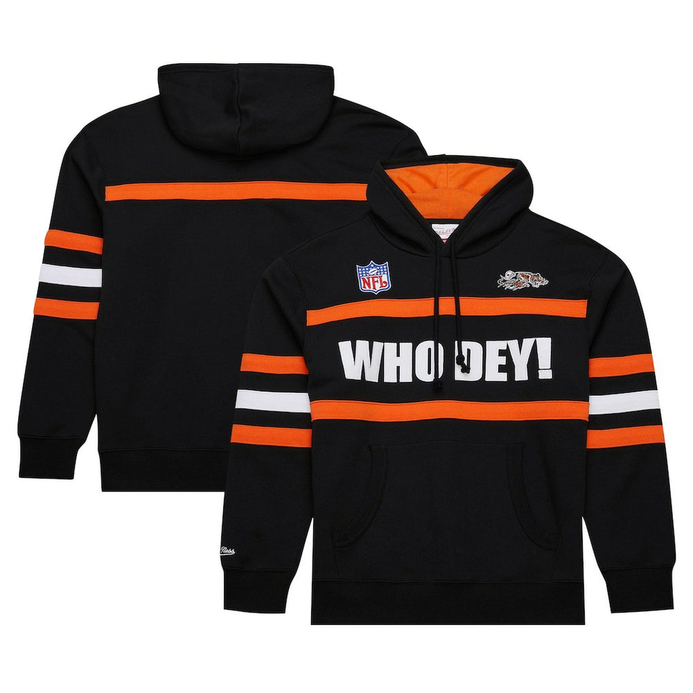 Cincinnati Bengals Vintage Logo Head Coach Fleece Pullover Hoodie Black - NFL