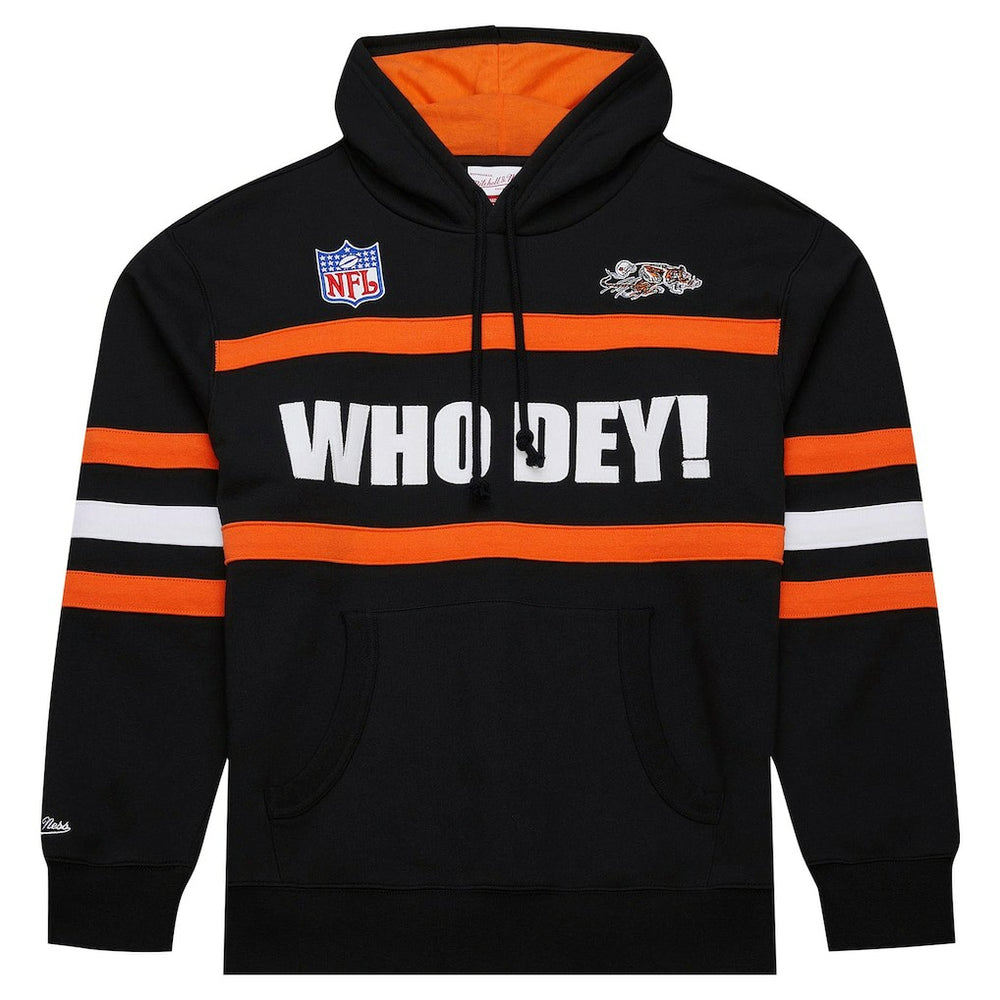 Cincinnati Bengals Vintage Logo Head Coach Fleece Pullover Hoodie Black - NFL