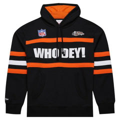 Cincinnati Bengals Vintage Logo Head Coach Fleece Pullover Hoodie Black - NFL