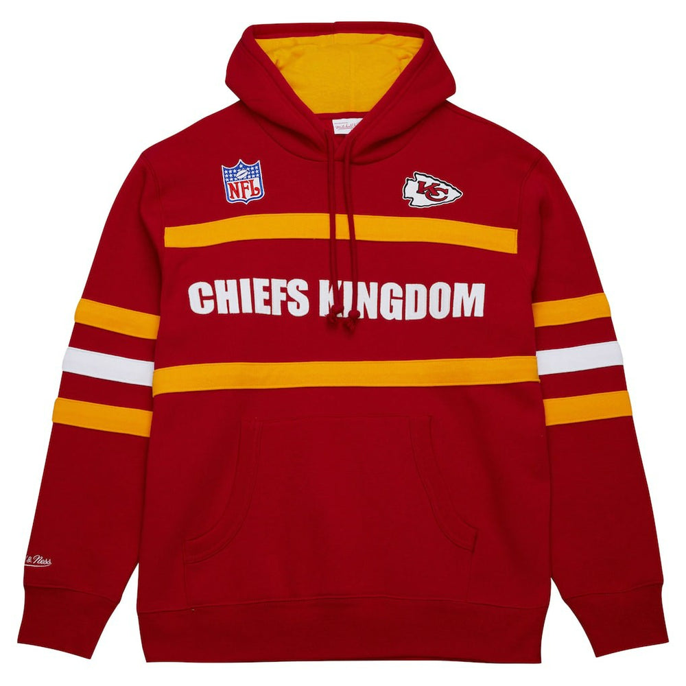 Kansas City Chiefs Vintage Logo Head Coach Fleece Pullover Hoodie Red - NFL