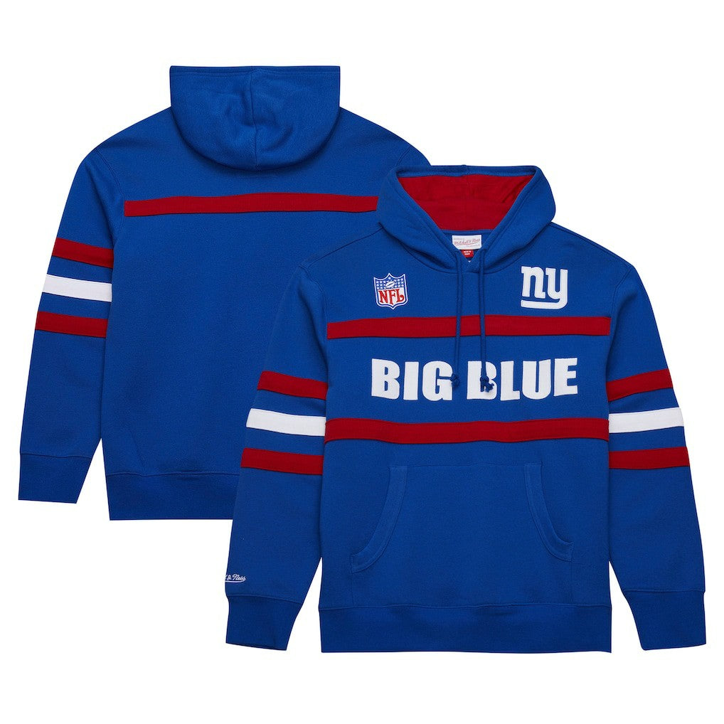 New York Giants Vintage Logo Head Coach Fleece Pullover Hoodie Royal - NFL