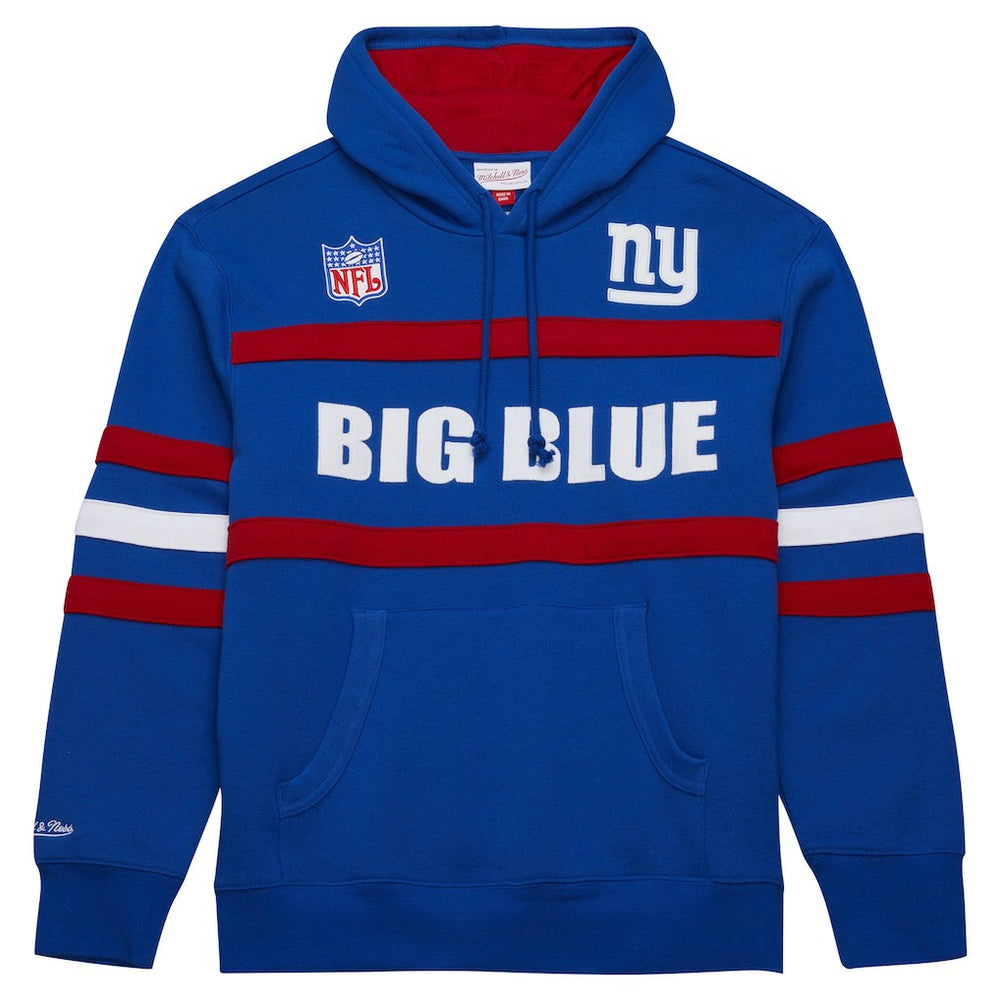 New York Giants Vintage Logo Head Coach Fleece Pullover Hoodie Royal - NFL