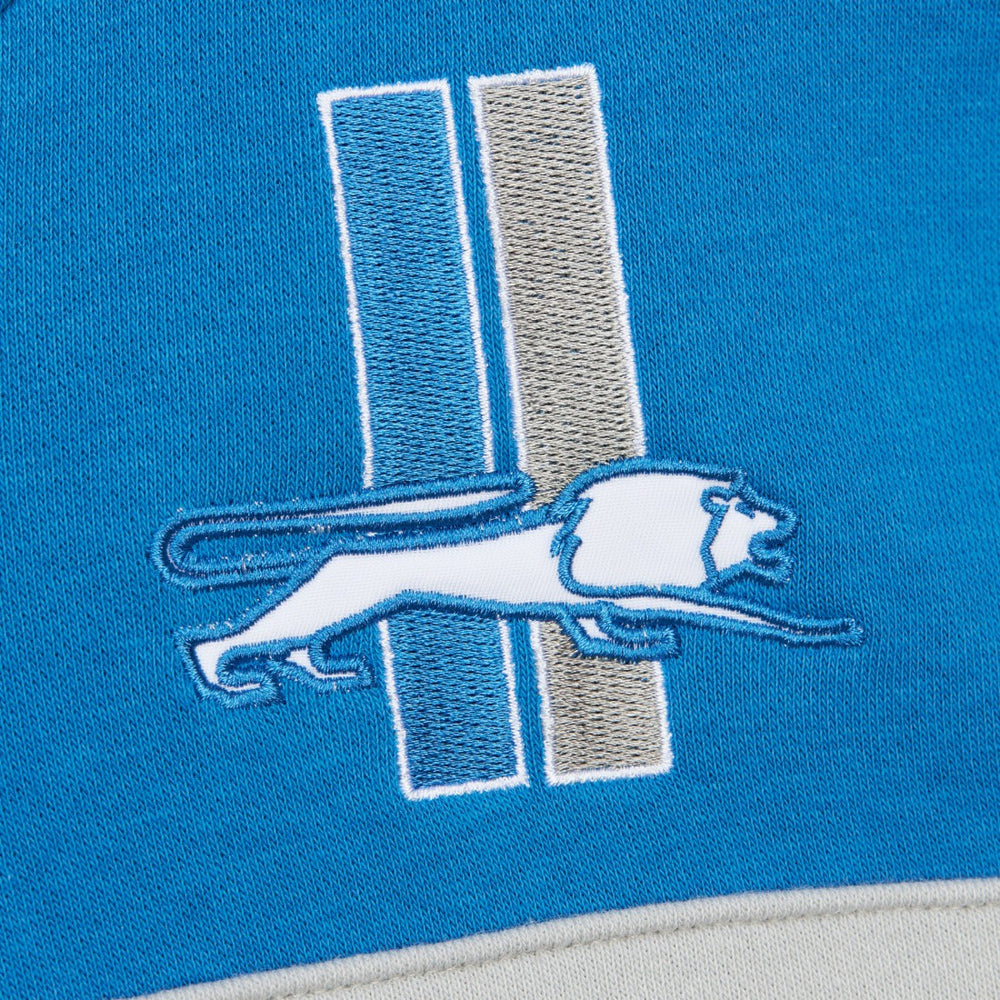 Detroit Lions Vintage Logo Head Coach Fleece Pullover Hoodie Blue - NFL