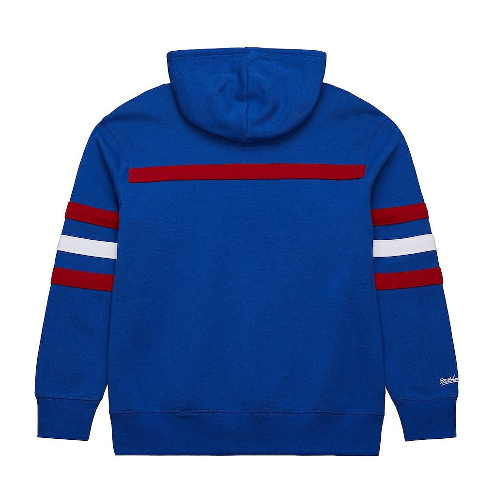 New England Patriots Vintage Logo Head Coach Fleece Pullover Hoodie Royal - NFL