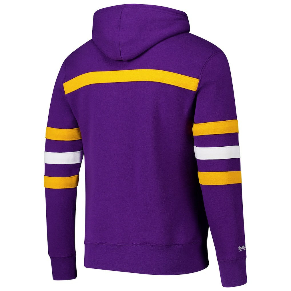 Minnesota Vikings Vintage Logo Head Coach Fleece Pullover Hoodie Purple - NFL