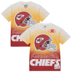 Kansas City Chiefs Team Burst Vintage Logo T-Shirt White - Mitchell & Ness