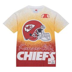 Kansas City Chiefs Team Burst Vintage Logo T-Shirt White - Mitchell & Ness