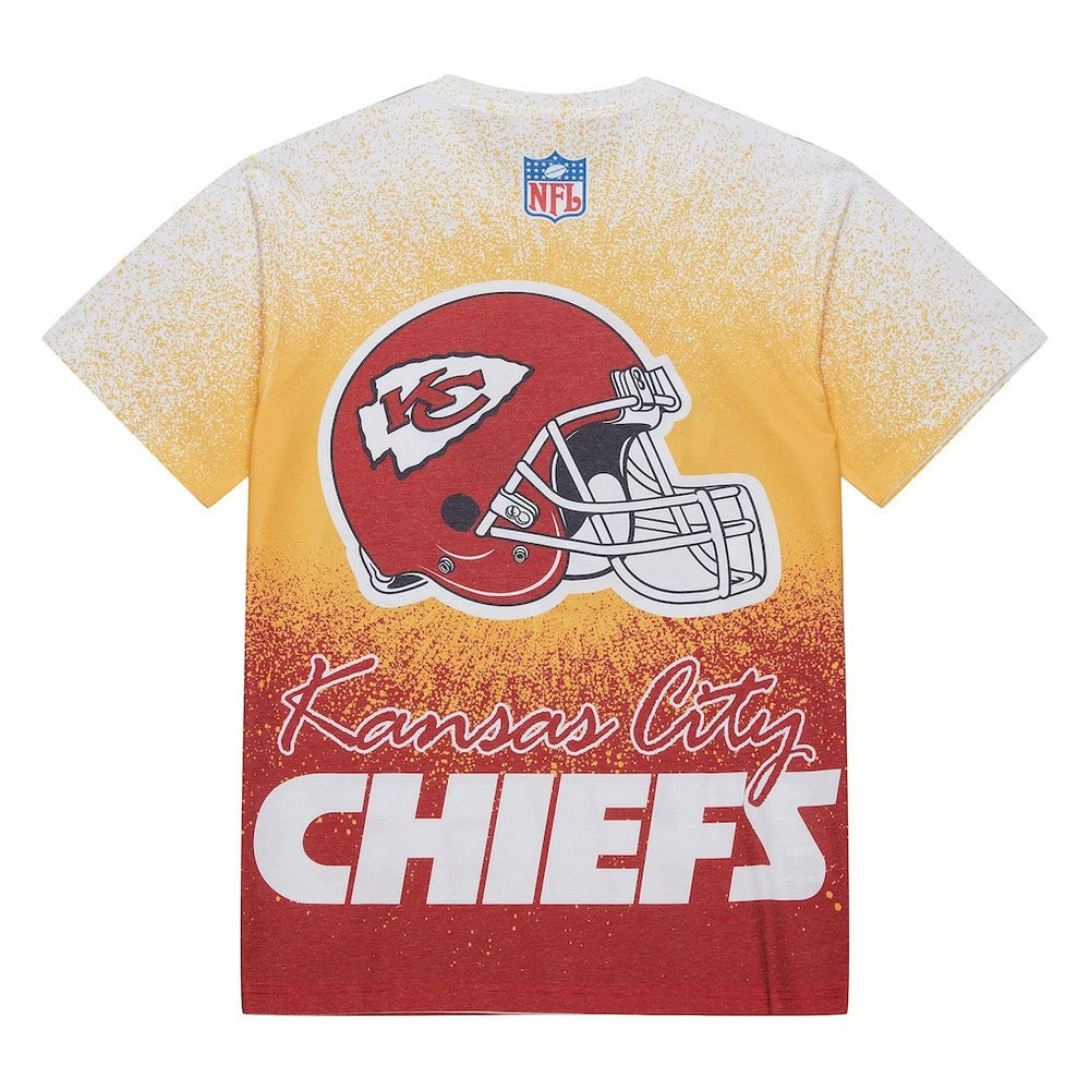 Kansas City Chiefs Team Burst Vintage Logo T-Shirt White - Mitchell & Ness