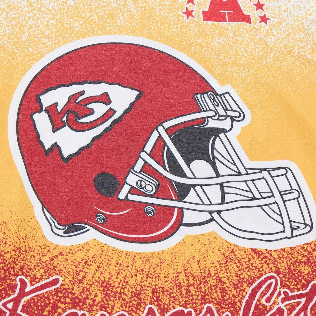 Kansas City Chiefs Team Burst Vintage Logo T-Shirt White - Mitchell & Ness