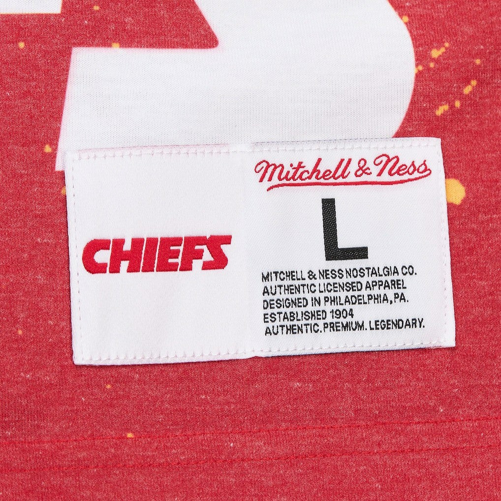 Kansas City Chiefs Team Burst Vintage Logo T-Shirt White - Mitchell & Ness