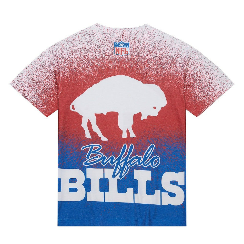 Buffalo Bills Team Burst Vintage Logo T-Shirt White - Mitchell & Ness