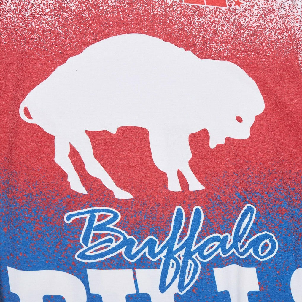 Buffalo Bills Team Burst Vintage Logo T-Shirt White - Mitchell & Ness