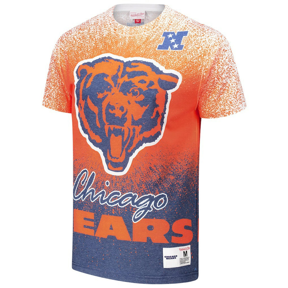 Chicago Bears Team Burst Vintage Logo T-Shirt White - Mitchell & Ness