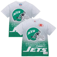 New York Jets Team Burst Vintage Logo T-Shirt White - Mitchell & Ness