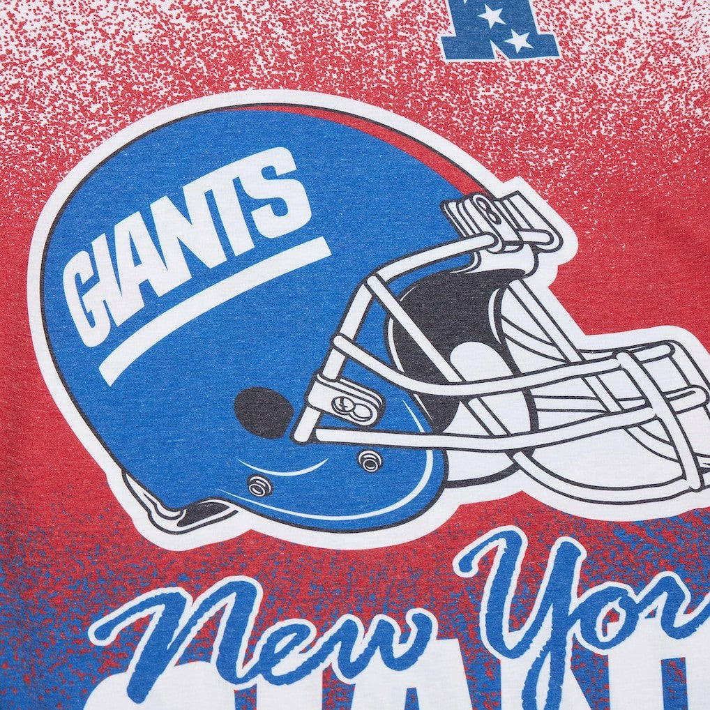 New York Giants Team Burst Vintage Logo T-Shirt White - Mitchell & Ness