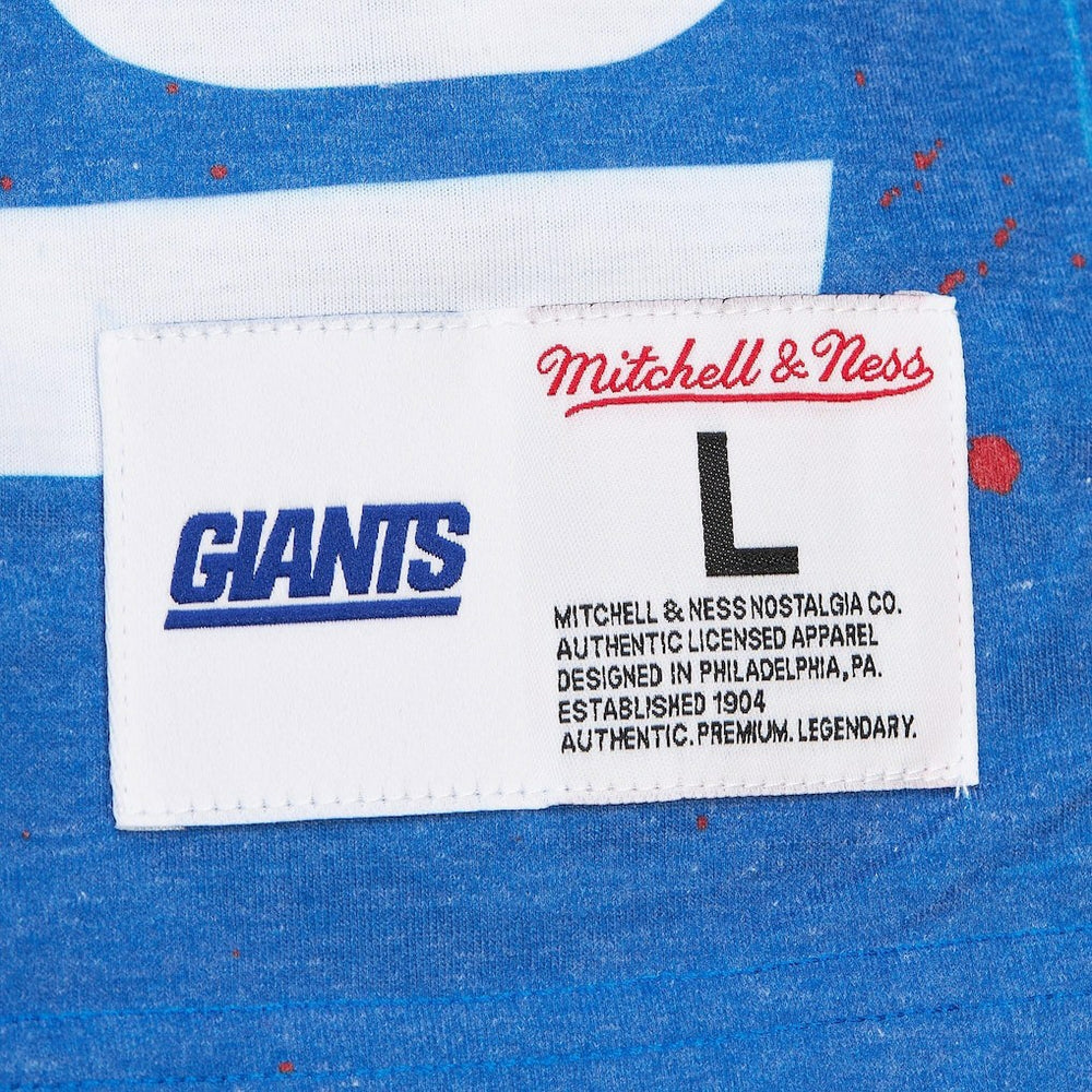 New York Giants Team Burst Vintage Logo T-Shirt White - Mitchell & Ness