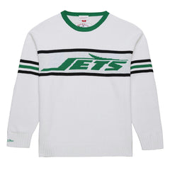 New York Jets Throwback 1984 Pullover Sweater White - Mitchell & Ness