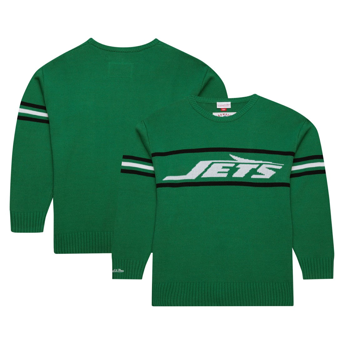 New York Jets Throwback 1984 Pullover Sweater Green - Mitchell & Ness