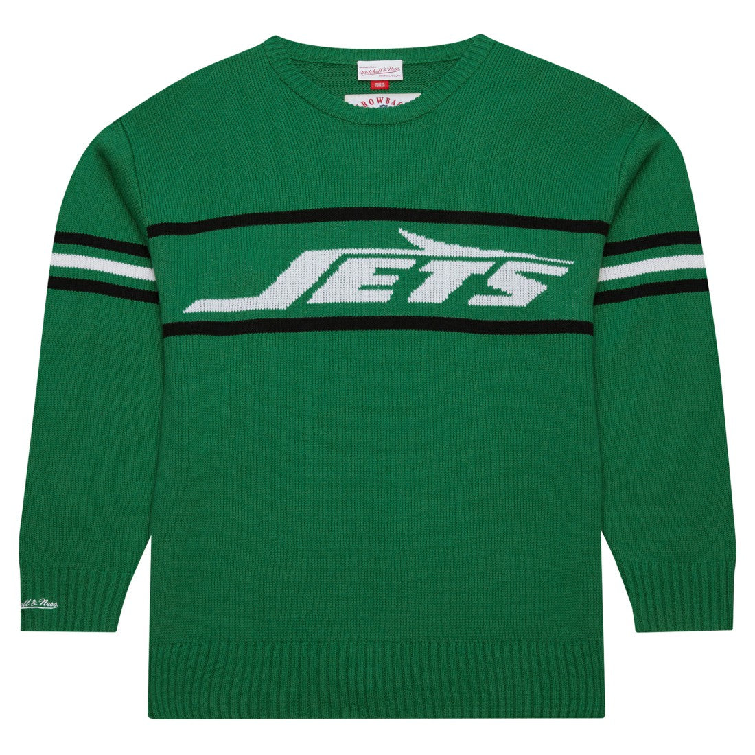 New York Jets Throwback 1984 Pullover Sweater Green - Mitchell & Ness