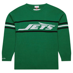 New York Jets Throwback 1984 Pullover Sweater Green - Mitchell & Ness