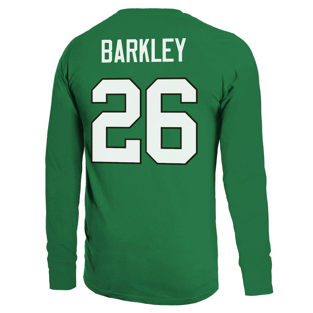 Saquon Barkley Philadelphia Eagles Majestic Threads Name & Number Long Sleeve T-Shirt Kelly Green - NFL