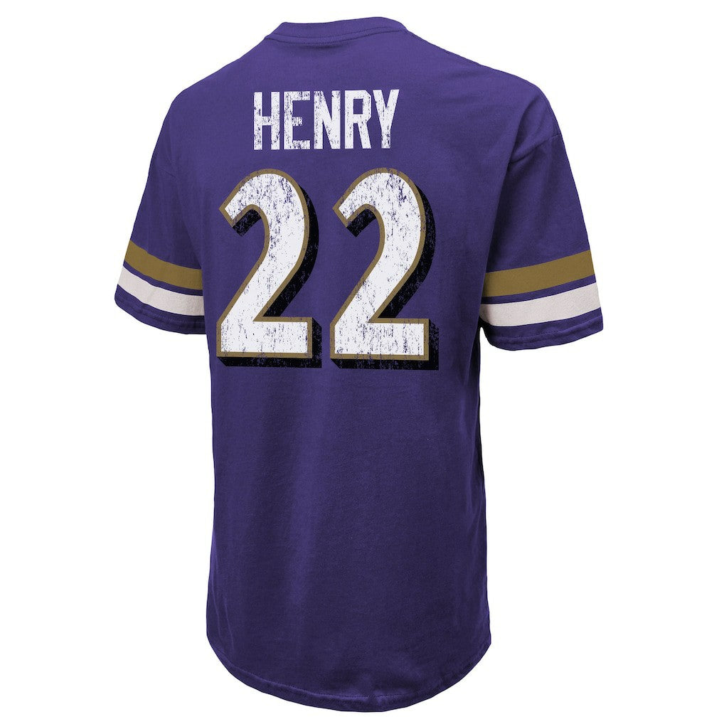 Derrick Henry Baltimore Ravens Majestic Threads Name & Number Oversized T-Shirt Purple - NFL