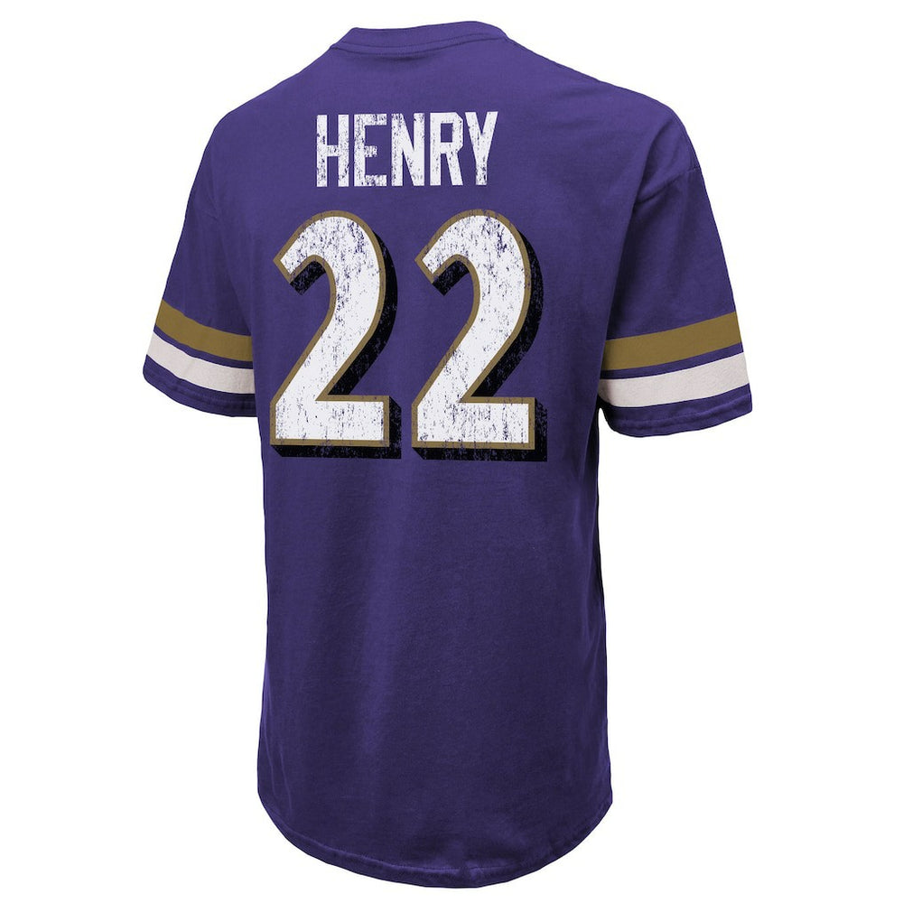 Derrick Henry Baltimore Ravens Majestic Threads Name & Number Oversized T-Shirt Purple - NFL
