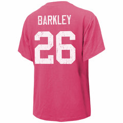 Saquon Barkley Philadelphia Eagles Majestic Threads Women's Name & Number T-Shirt Pink - NFL