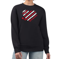 New Jersey Devils - G-III 4Her by Carl Banks Women's Heart Graphic Pullover Sweatshirt Black