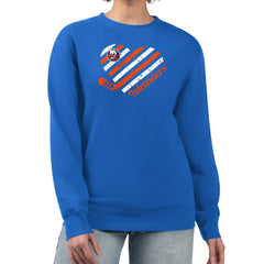 New York Islanders - G-III 4Her by Carl Banks Women's Heart Graphic Pullover Sweatshirt Royal
