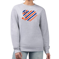 New York Islanders - G-III 4Her by Carl Banks Women's Heart Graphic Pullover Sweatshirt Heather Gray