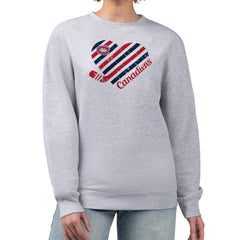 Montreal Canadiens - G-III 4Her by Carl Banks Women's Heart Graphic Pullover Sweatshirt Heather Gray
