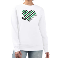 Dallas Stars - G-III 4Her by Carl Banks Women's Heart Graphic Pullover Sweatshirt White