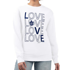 Toronto Maple Leafs - G-III 4Her by Carl Banks Women's Lots Of Love Team Logo Graphic Pullover Sweatshirt White