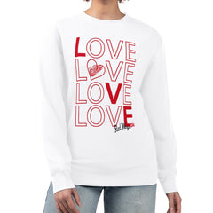 Detroit Red Wings - G-III 4Her by Carl Banks Women's Lots Of Love Team Logo Graphic Pullover Sweatshirt White