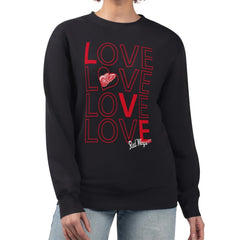 Detroit Red Wings - G-III 4Her by Carl Banks Women's Lots Of Love Team Logo Graphic Pullover Sweatshirt Black