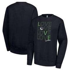 Vancouver Canucks - G-III 4Her by Carl Banks Women's Lots Of Love Team Logo Graphic Pullover Sweatshirt Navy