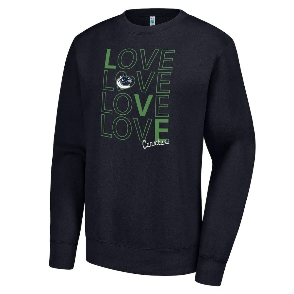 Vancouver Canucks - G-III 4Her by Carl Banks Women's Lots Of Love Team Logo Graphic Pullover Sweatshirt Navy