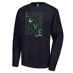Vancouver Canucks - G-III 4Her by Carl Banks Women's Lots Of Love Team Logo Graphic Pullover Sweatshirt Navy