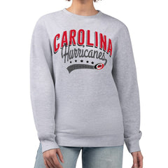 Carolina Hurricanes - G-III 4Her by Carl Banks Women's Filigree Team Graphic Fleece Pullover Sweatshirt Heather Gray