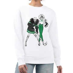 Dallas Stars - G-III 4Her by Carl Banks Women's Hockey Girls Team Graphic Fleece Pullover Sweatshirt White