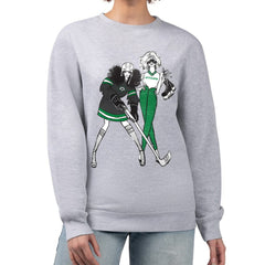 Dallas Stars - G-III 4Her by Carl Banks Women's Hockey Girls Team Graphic Fleece Pullover Sweatshirt Heather Gray