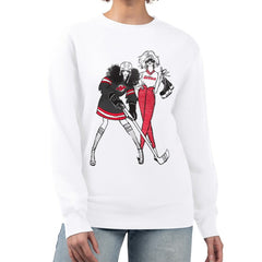 New Jersey Devils - G-III 4Her by Carl Banks Women's Hockey Girls Team Graphic Fleece Pullover Sweatshirt White