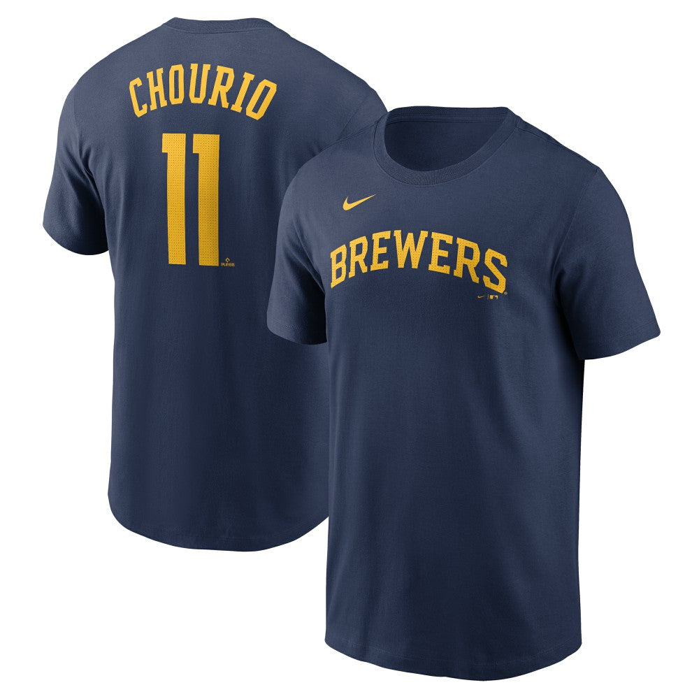 Jackson Chourio Milwaukee Brewers Nike Fuse Name & Number T-Shirt Online